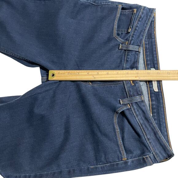 Levis 535 Womens Jeans Size 32 Blue Super Skinny Mid Rise Dark Wash Denim Jeans - Picture 11 of 12